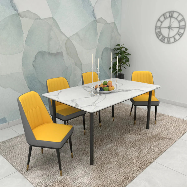 Marble Luxe Dining Set – Elegant Dining Table for Modern Homes - Sekar Lifestyle